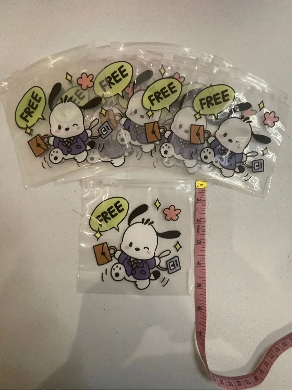 Sanrio Pochacco Fancy Zip Bags 12 Pack 5” Clear Resealable Bags